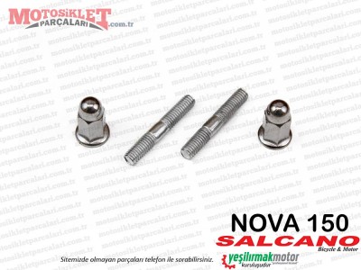 Salcano Nova 150 Scooter Egzoz Saplaması, Cıvatası Takım 