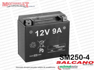 Salcano SM250-4 Chopper Akü 12 V 9 AP