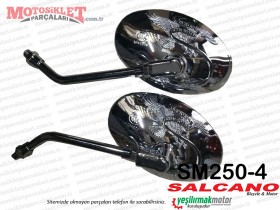 Salcano SM250-4 Chopper Ayna Takımı Kartal Desenli