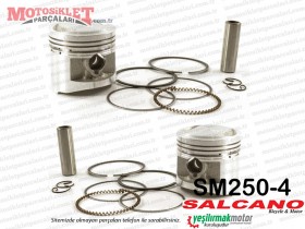 Salcano SM250-4 Chopper Piston Segman Seti