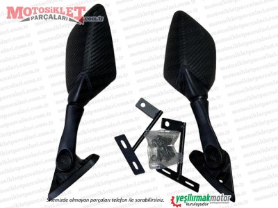 Yamaha YZF R25 Ayna Sağ-Sol Takım Karbon Eski Model