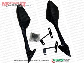 Yamaha YZF R25 Ayna Sağ-Sol Takım Karbon Eski Model - UZUN