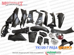 Yuki YK100-7 Paşa Cup Komple Kaporta Grenaj Seti - Siyah 