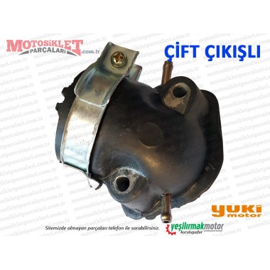 Yuki Motor YK150T-20 Karbüratör Manifoldu - ÇİFT ÇIKIŞLI