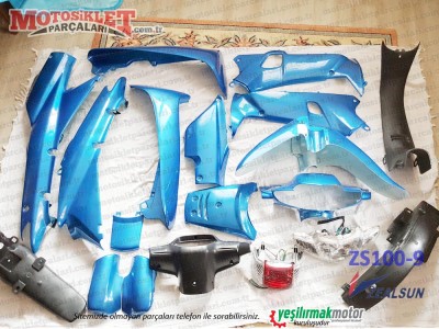 Zealsun ZS100-9 Cup Komple Kaporta Grenaj Seti - Mavi 